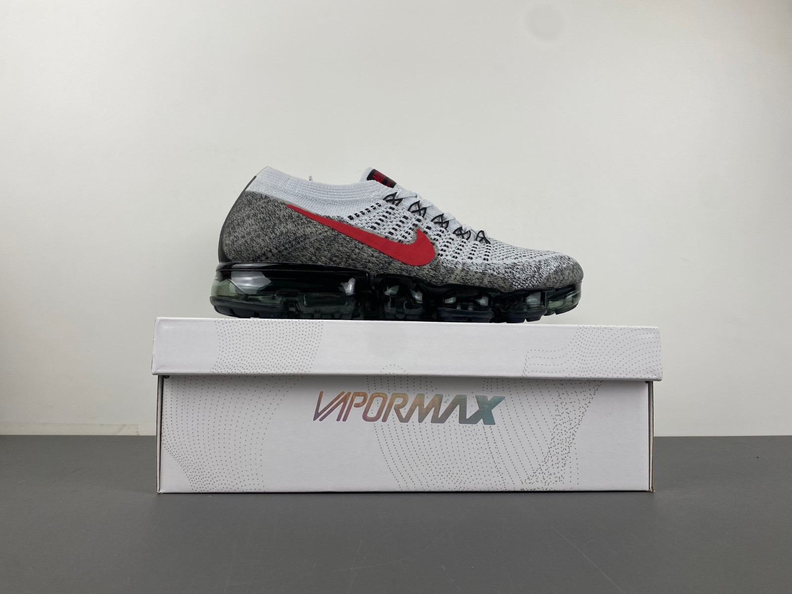 Nike Air VaporMax Platinum Red Black Men