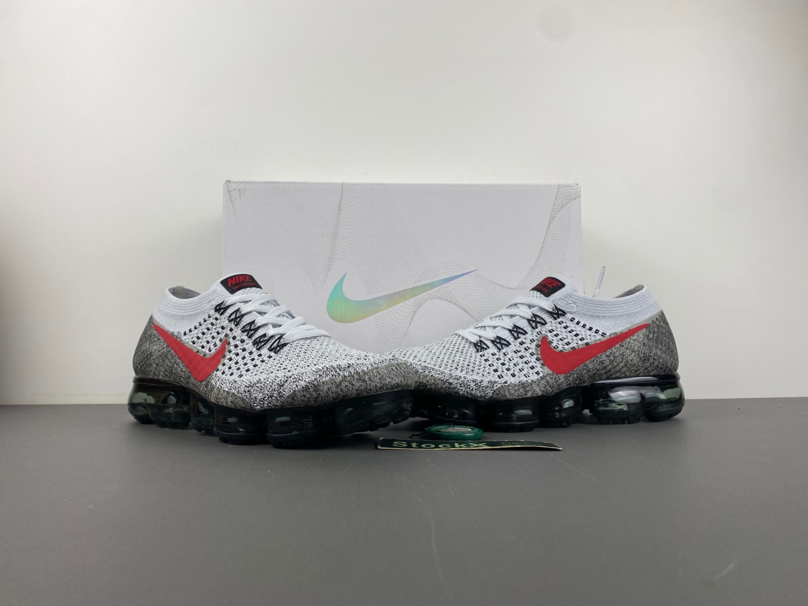 Nike Air VaporMax Platinum Red Black Men