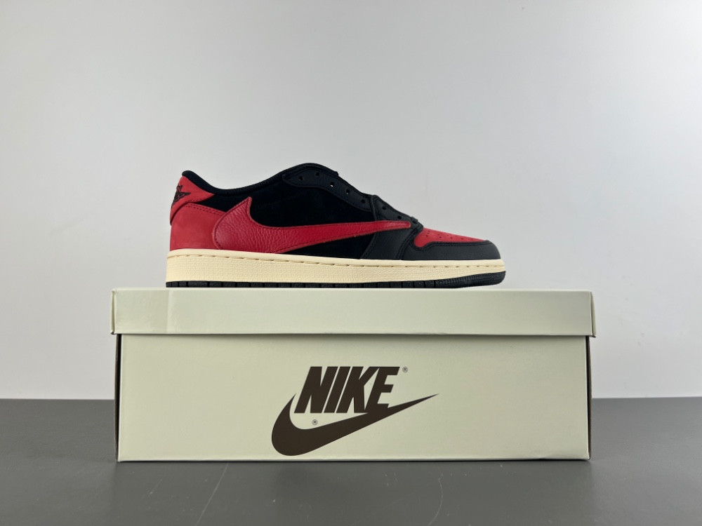 Travis Scott x Air Jordan 1 Low Black Red DM7866-061