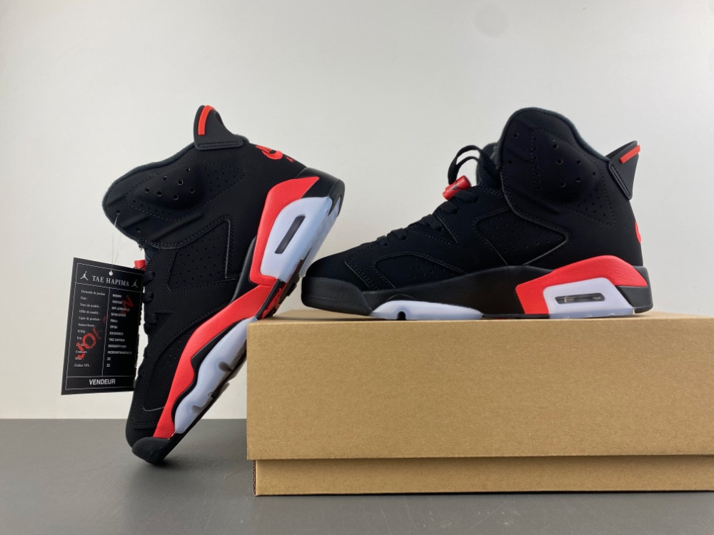 Air Jordan 6 Reverse Infrared Black / Light Crimson CT8529-001