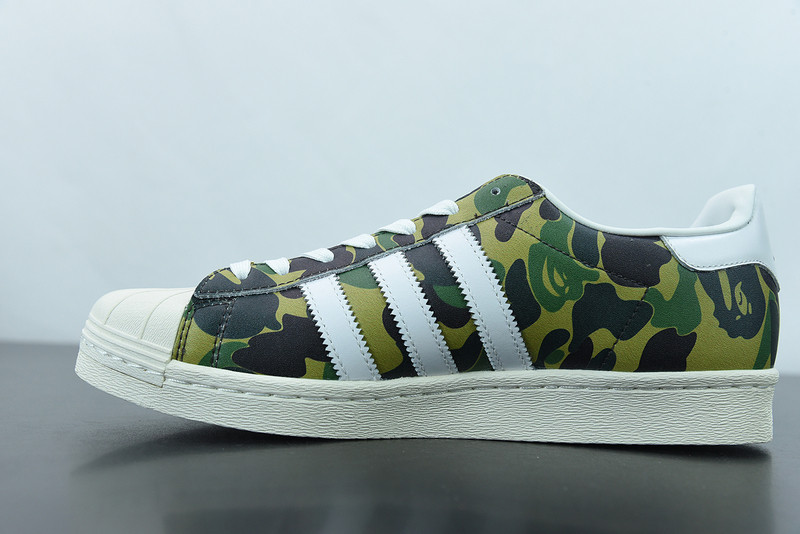 ad1d*s x bape S*perstar 80s camo green gz8981