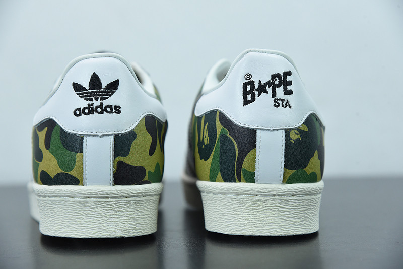 ad1d*s x bape S*perstar 80s camo green gz8981