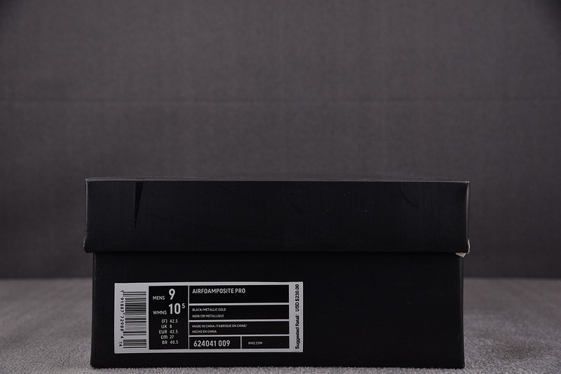 Nike Air Foamposite Pro Black Metallic Gold Men