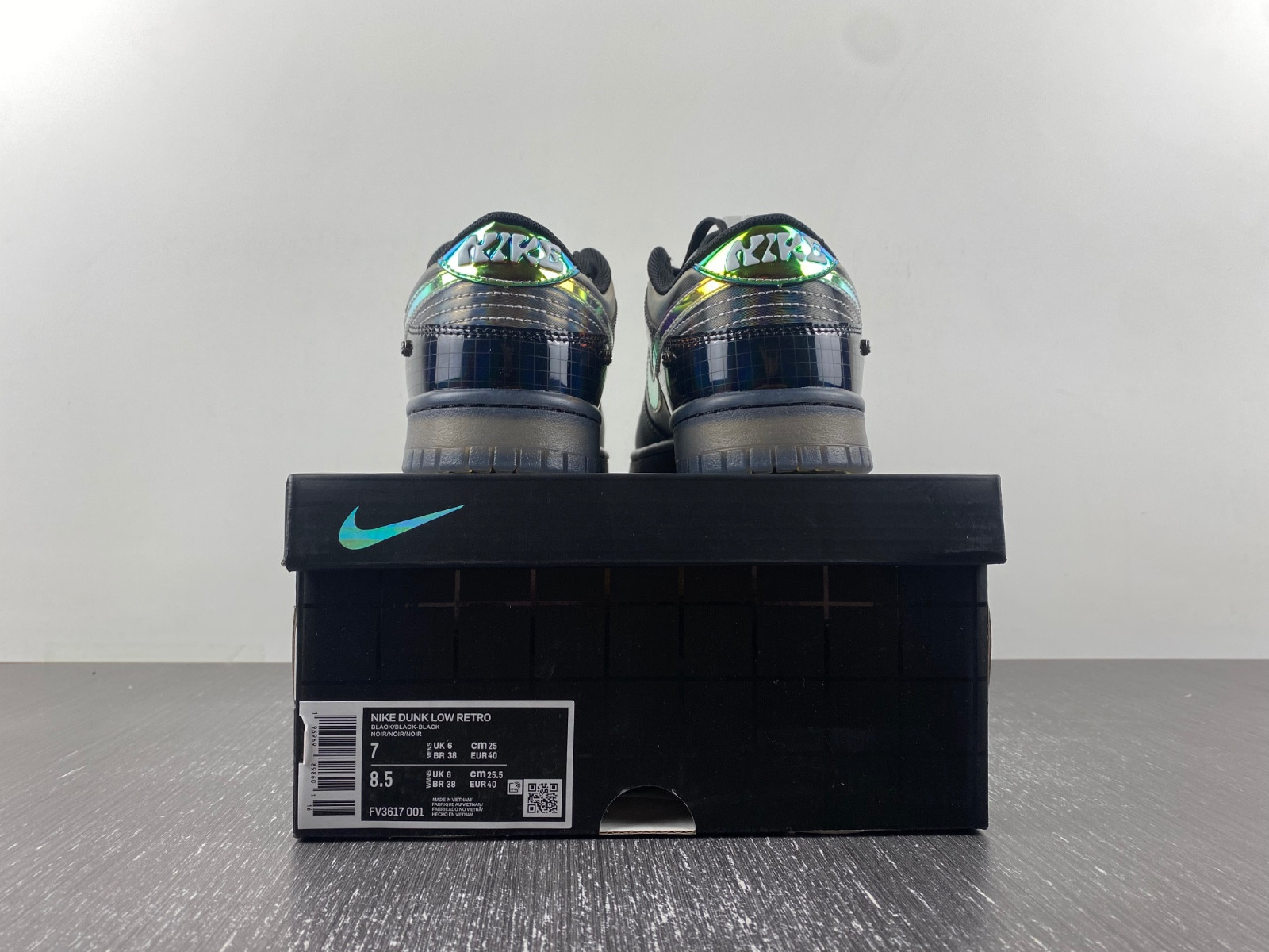 nike dunk low "hyperflat" black/grey fv3617-001