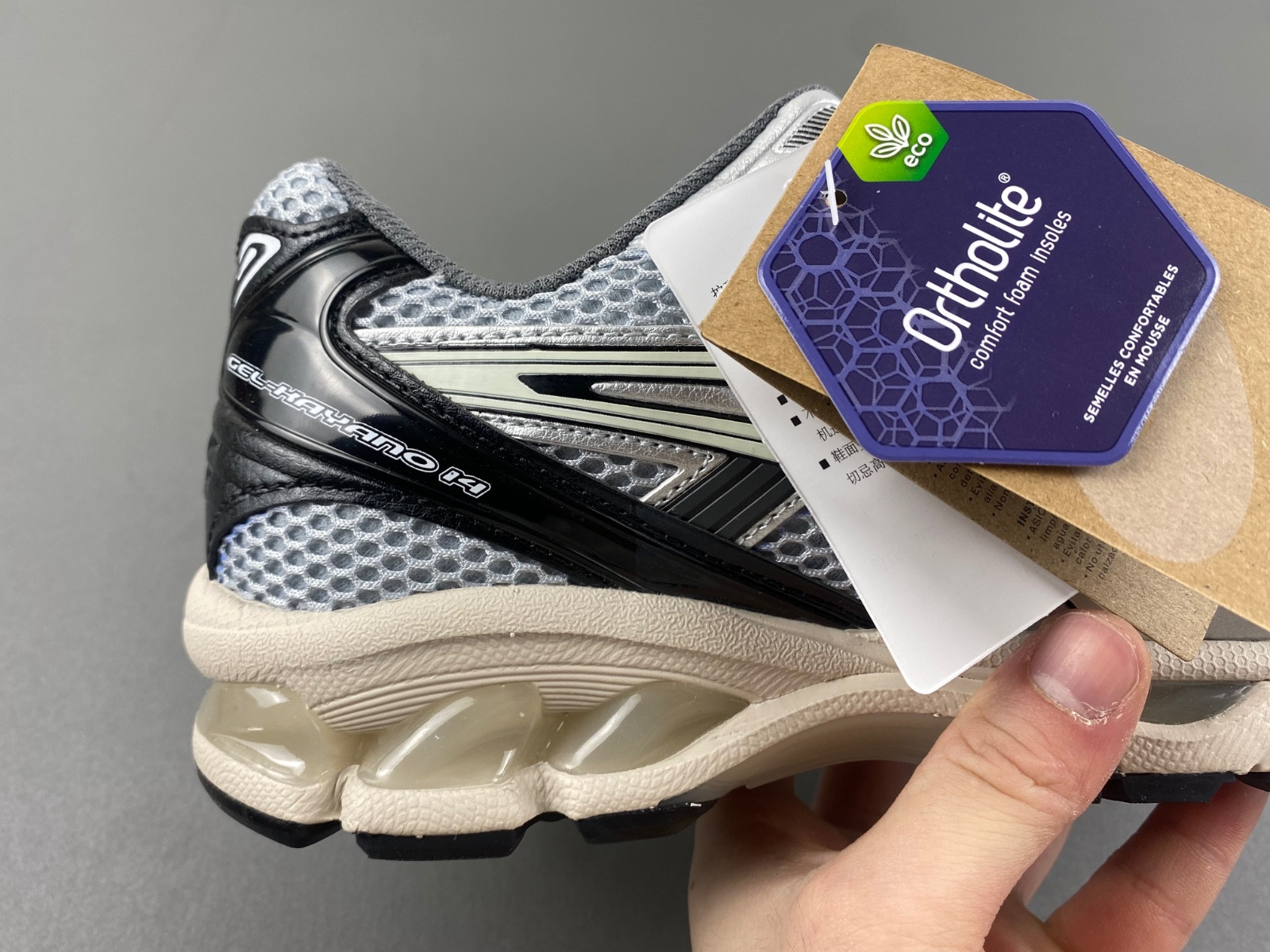 As*ic*s gel-kayano 14 black glacier grey silver men