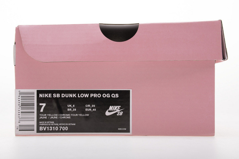 nike dunk low pro og qs canary yellow bv1310-700