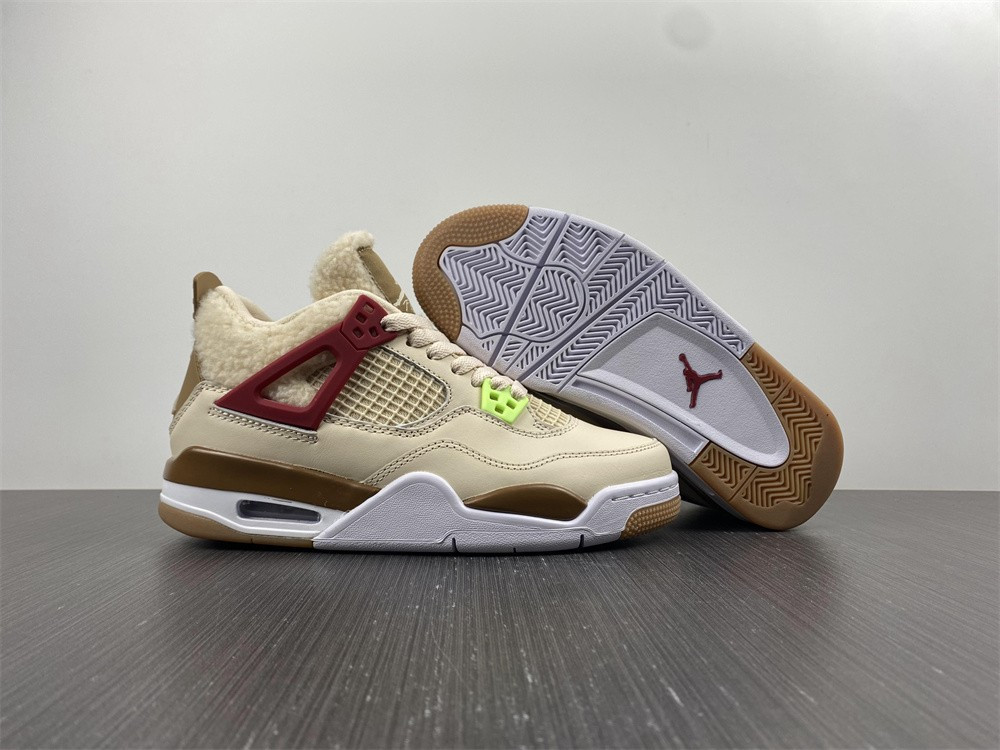 air jordan 4 retro beige blue red blue shoes dc0790-103