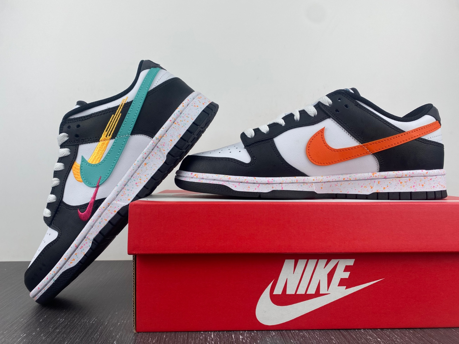 nike dunk low multiple swooshes white washed teal (w) fd4623-131