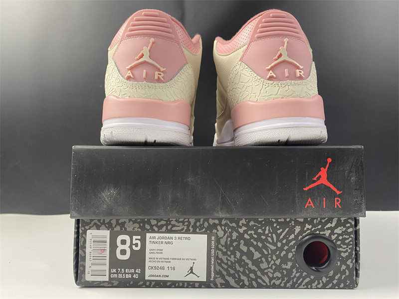 air jordan 3 sail pink ck9246-116
