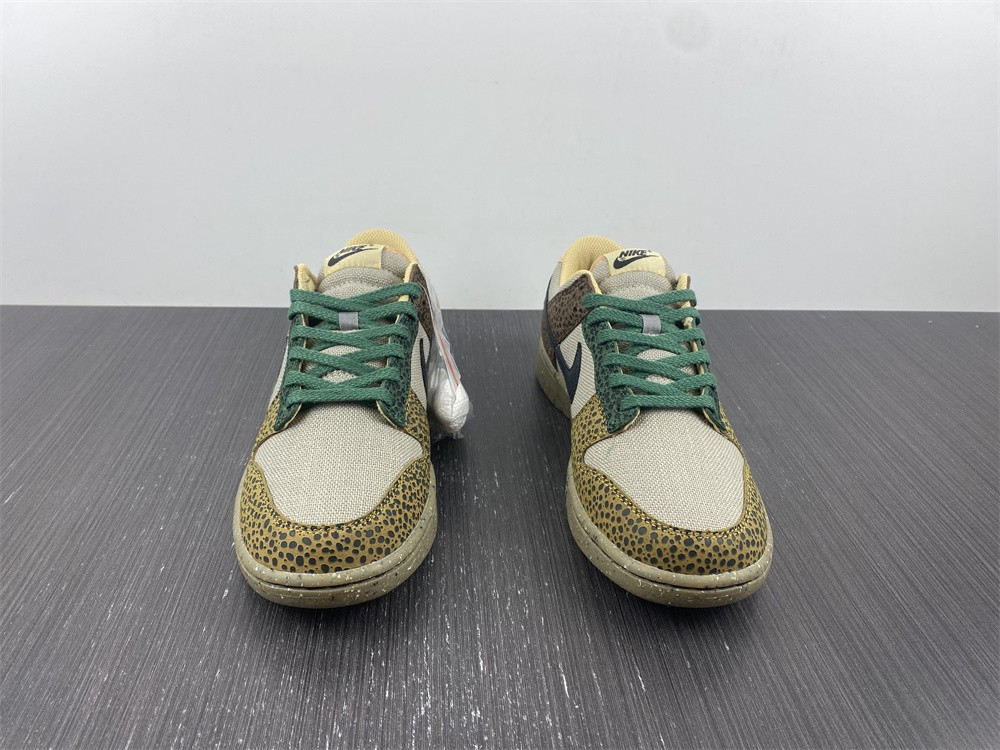 nike dunk low safari golden moss - dx2654-200