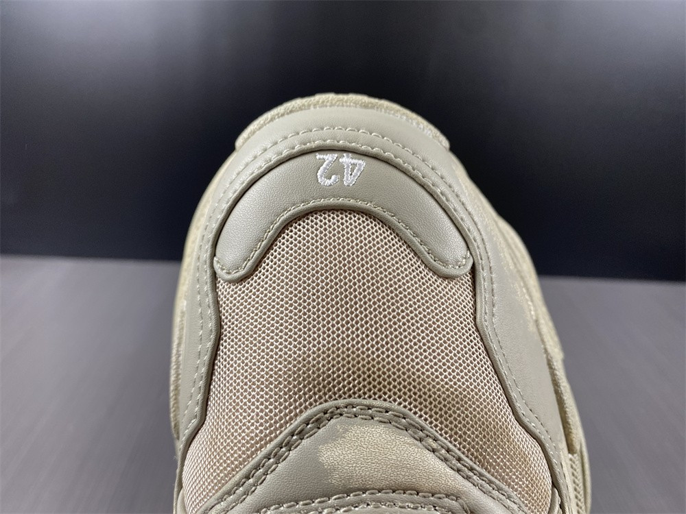 Ba*len*cia*ga triple s cream -colored sneaker