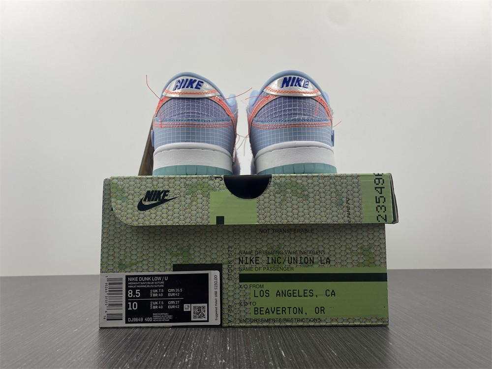union x nike dunk low blue dj9649-400