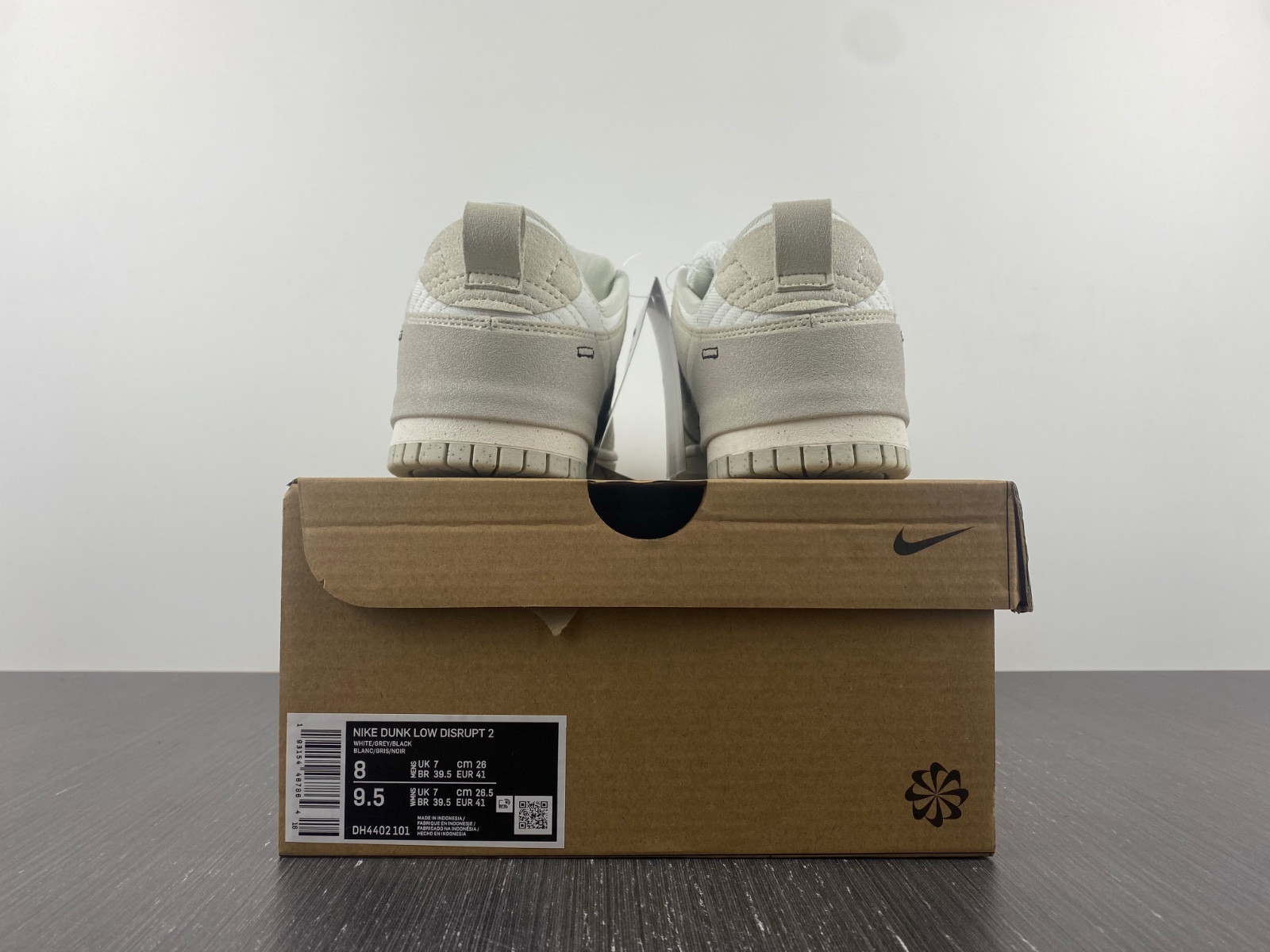 nike dunk low disrupt 2 pale ivory black (w) dh4402-101