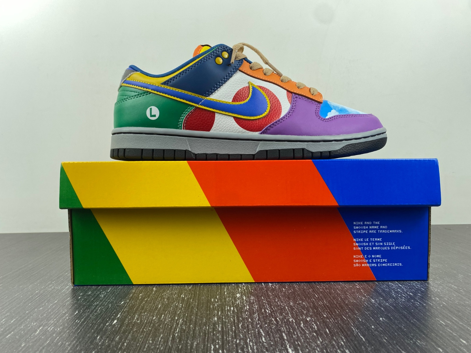 nike dunk low "what the super mario"