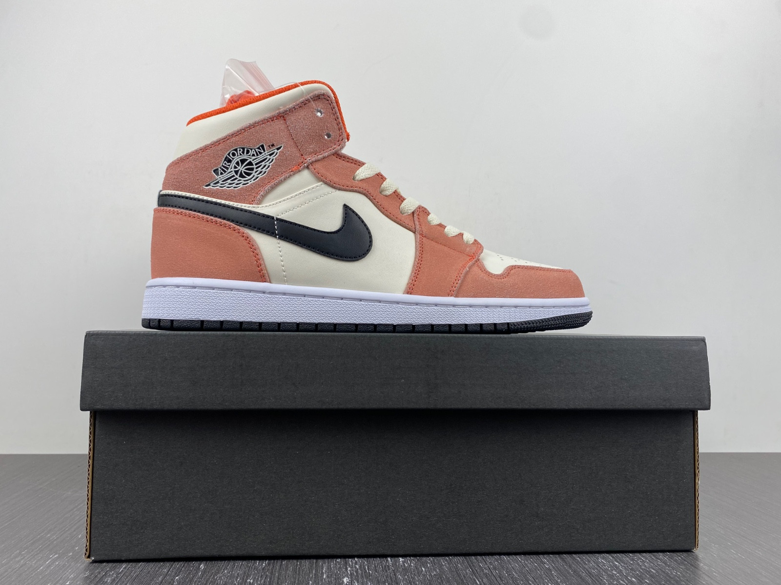 jordan 1 mid se orange suede (gs) - dv1336-800