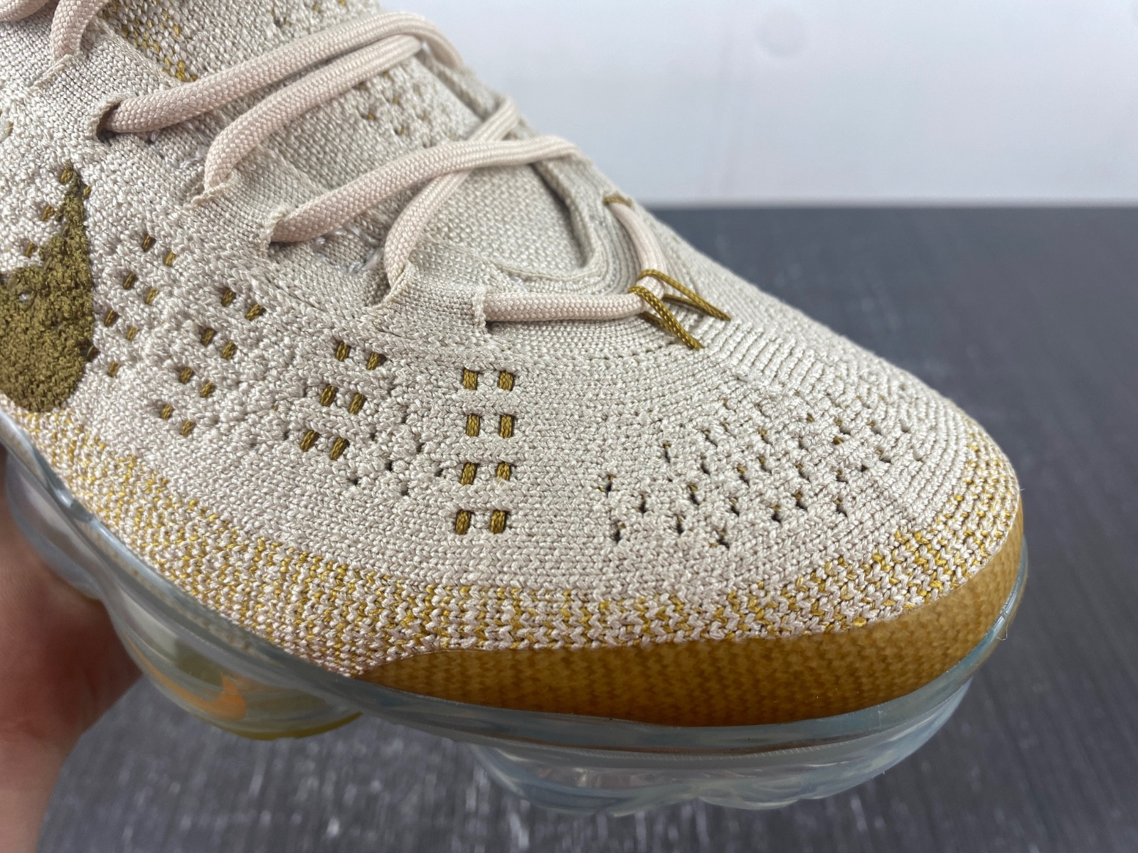 nike vapormax 2023 flyknit tan dv1678-100