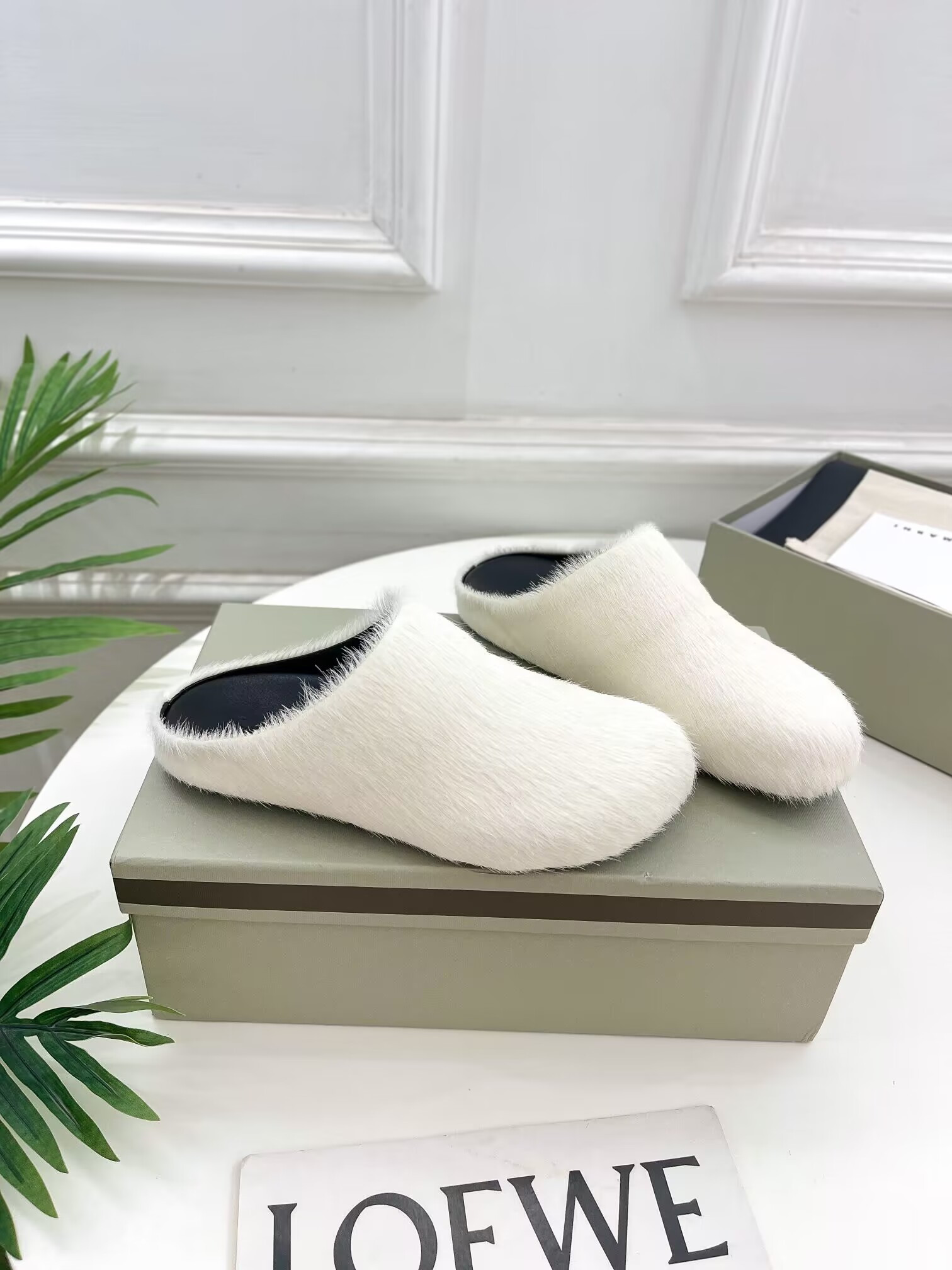 marni white fussbett sabot loafers