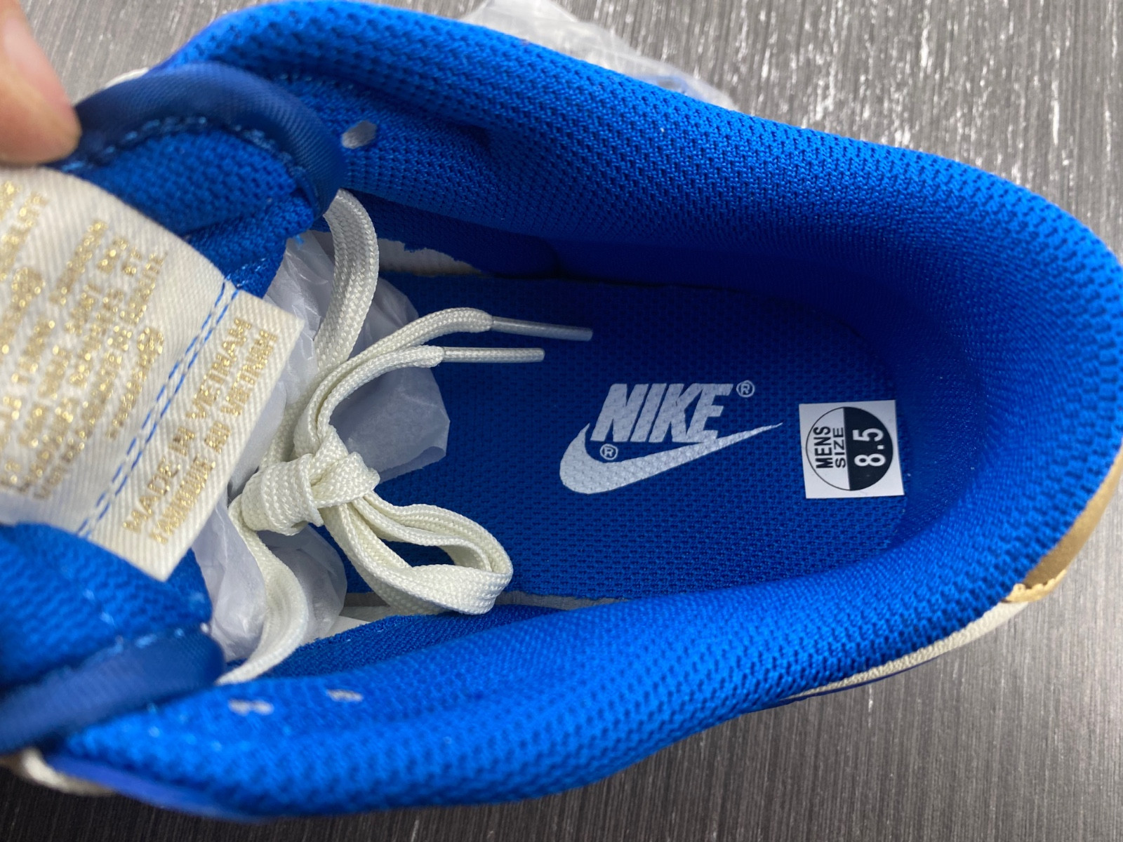 nike dunk low royal blue gold fb7173-141