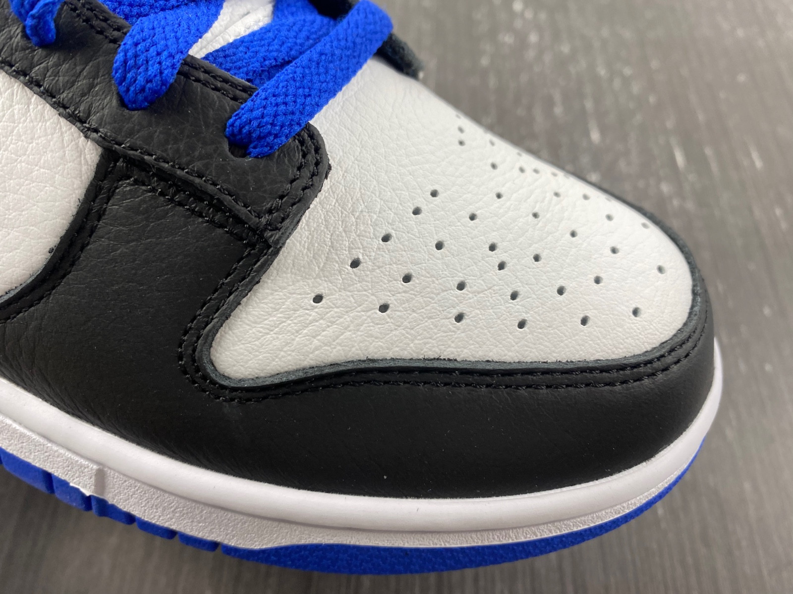 nike dunk low white black royal - fd9064-110