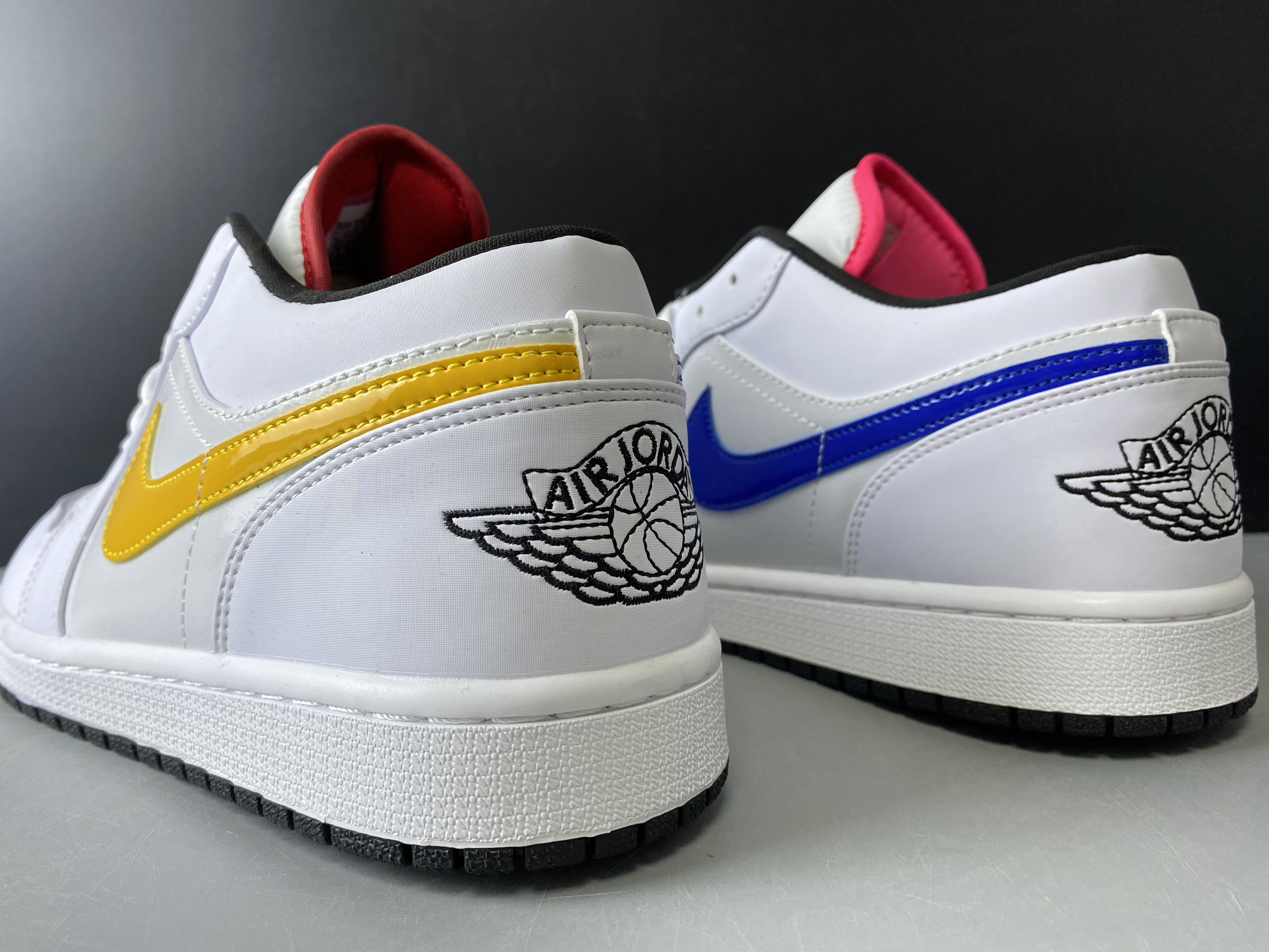 jordan 1 low white multi-color - cw7009-100