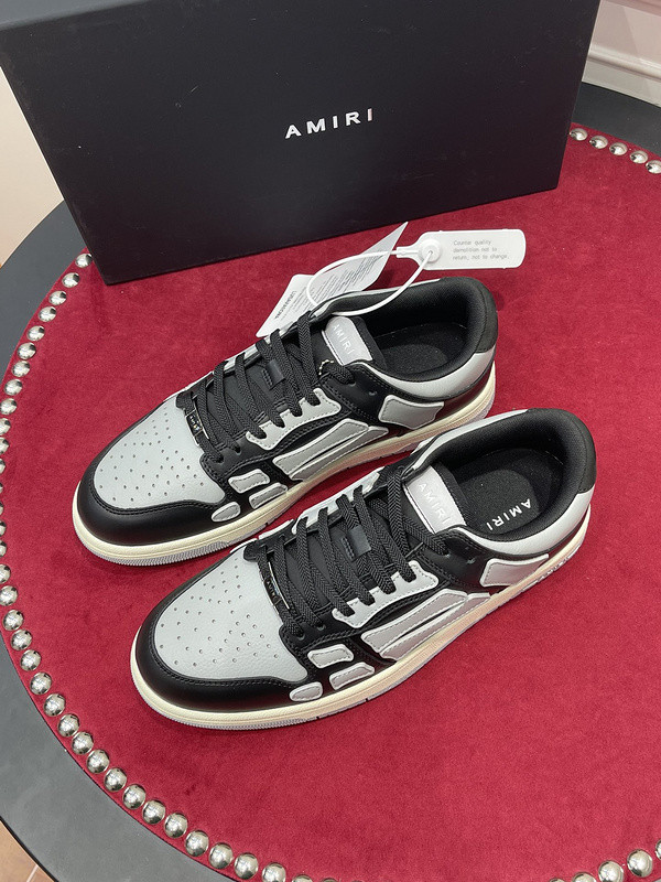 amiri skel top leather sneakers
