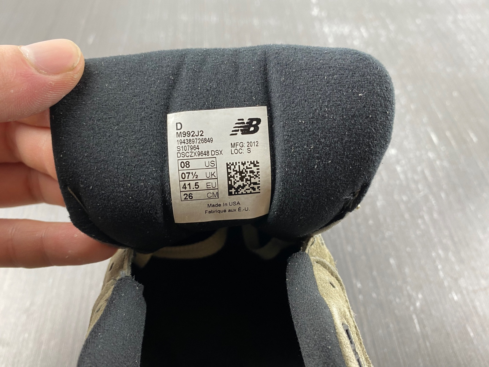 new balance 992 jjjjound grey - m992j2