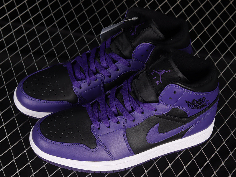jordan 1 mid purple black (women