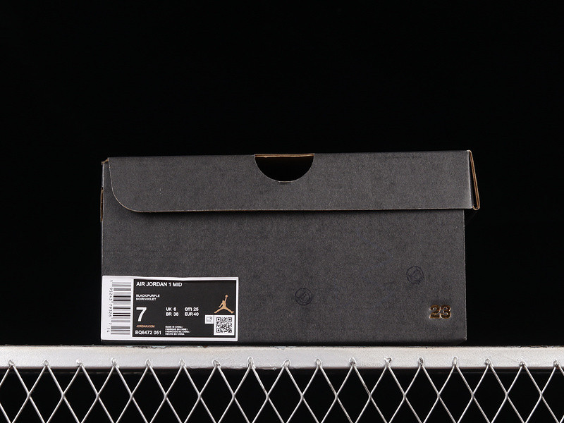 jordan 1 mid purple black (women