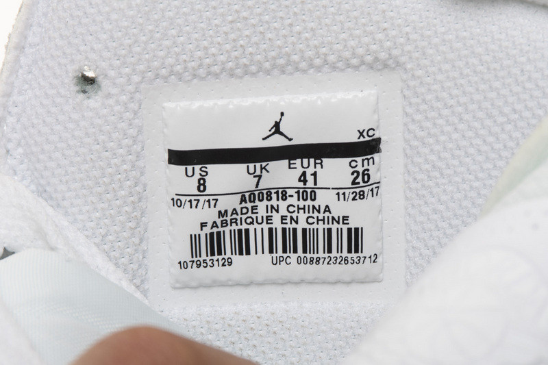 owt nike air jordan 1 retro high white aq0818-100