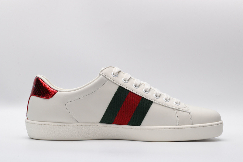G*u*i ace embroidered low-top sneaker white with snake