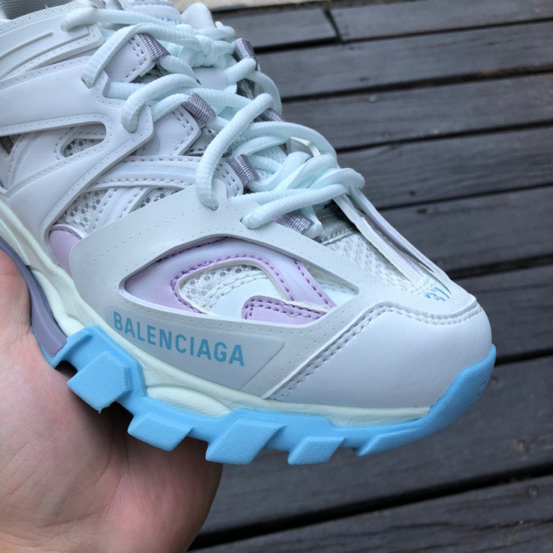 Ba*len*cia*ga 3.0 track trainer white blue pink