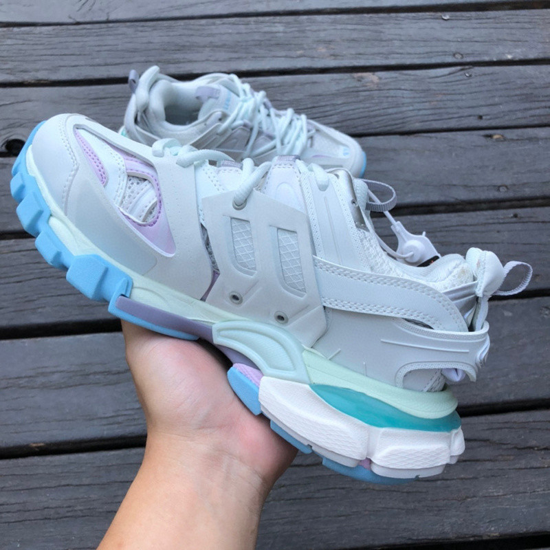 Ba*len*cia*ga 3.0 track trainer white blue pink