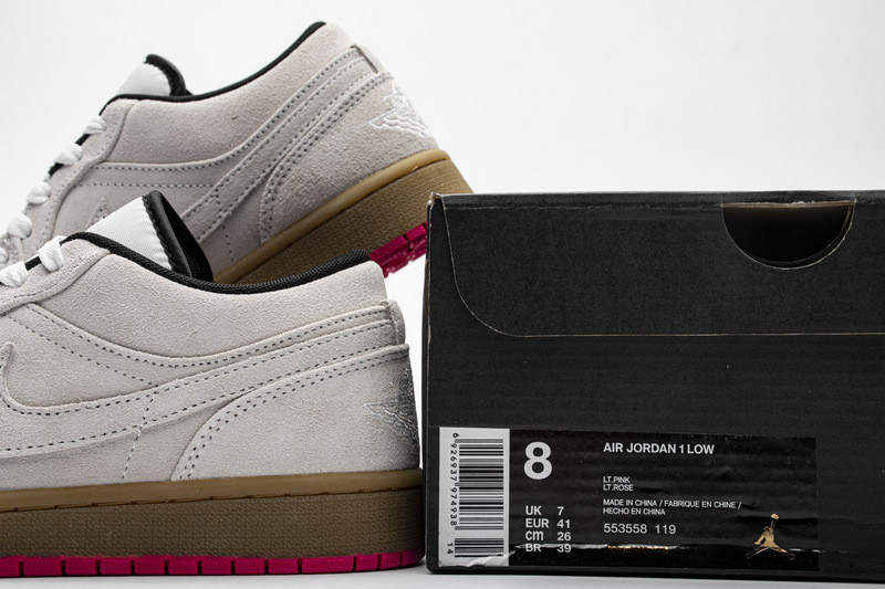 jordan 1 low white gum hyper pink 553558-119