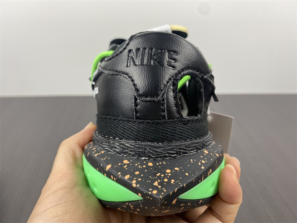 owt x nike blazer low black green dh7863-001