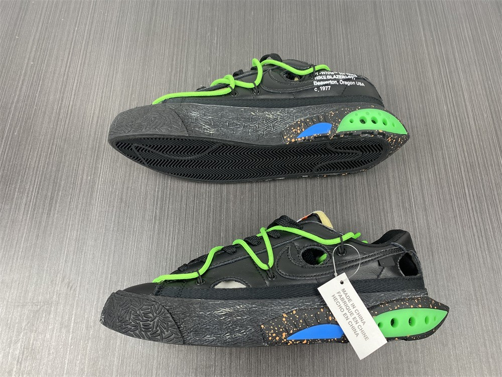 owt x nike blazer low black green dh7863-001