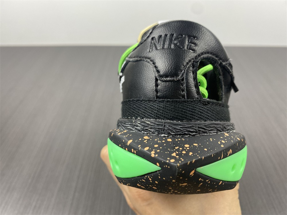 owt x nike blazer low black green dh7863-001
