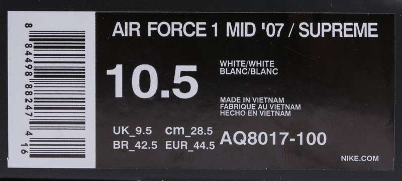 nike air force 1 mid nba white aq8017-100