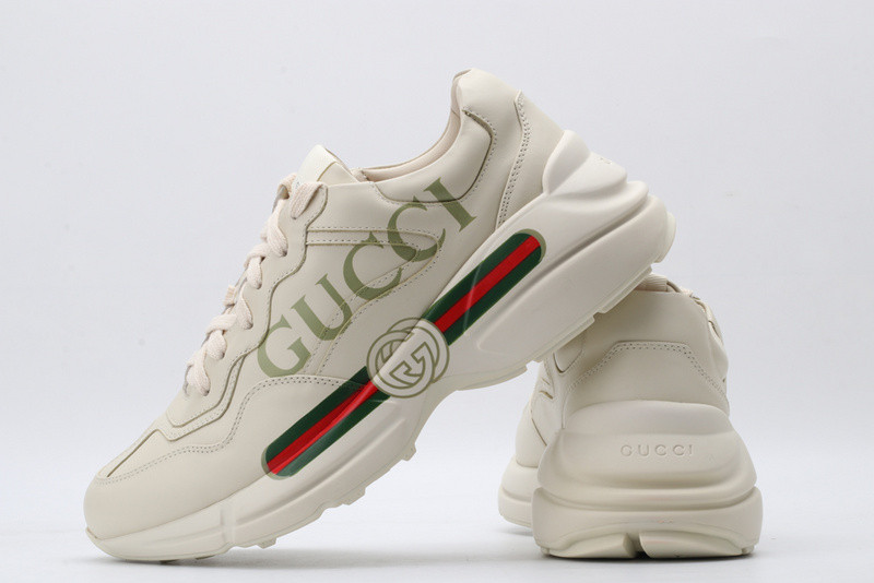 G*u*i ace embroidered low-top sneaker white with "cucci"